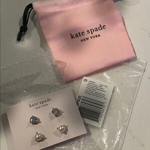 Kate Spade New York Crystal and Pearl Stud Earrings